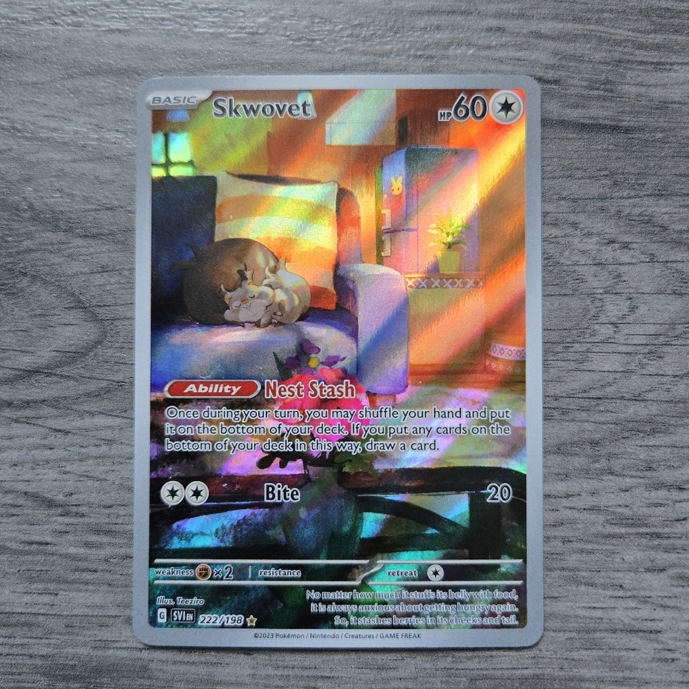 Skwovet #222 Pokemon Scarlet & Violet Holo Card